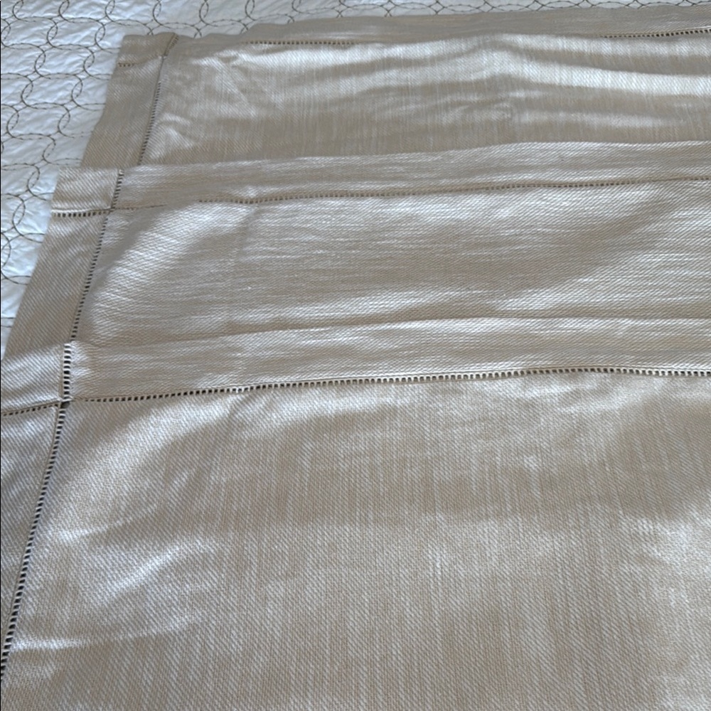 Ralph Lauren Northern Cape Euro Shams, linen, hemstitched shams ! RARE find!